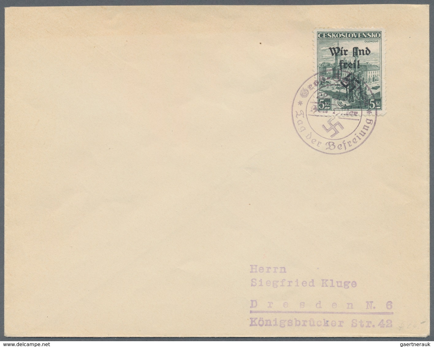 Sudetenland - Rumburg: Cover From 3rd Reich-annexed Rumburg, Sudetenland, Czechoslovakia, With Overp - Région Des Sudètes