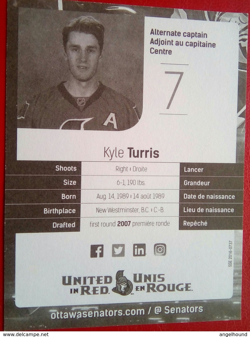 Ottawa Senators Kyle Turris - 2000-Aujourd'hui
