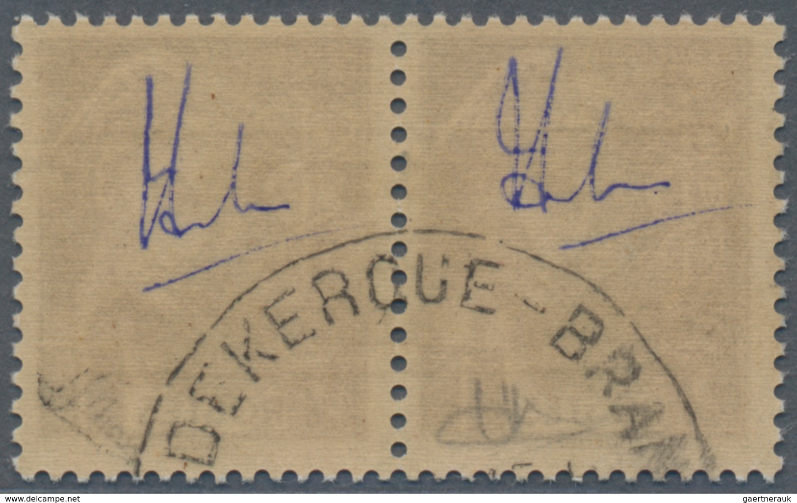 Dt. Besetzung II WK - Frankreich - Dünkirchen: 1940, 1 C. Schwärzlichorangebraun "Merkur", Waagerech - Occupation 1938-45
