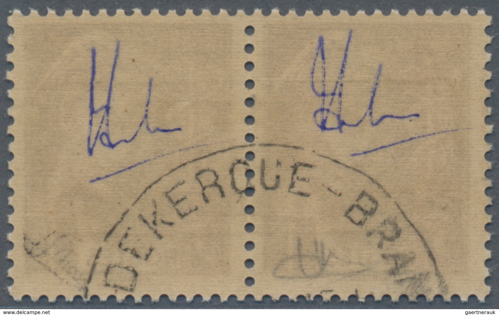 Dt. Besetzung II WK - Frankreich - Dünkirchen: 1940, 1 C. Schwärzlichorangebraun "Merkur", Waagerech - Bezetting 1938-45