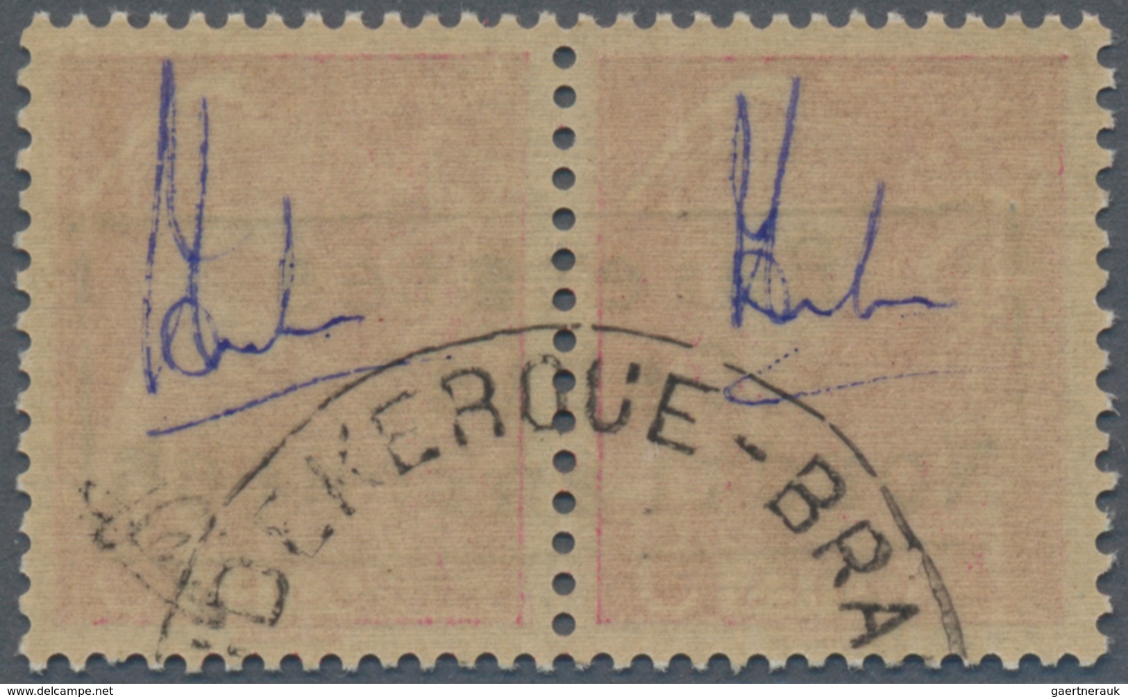 Dt. Besetzung II WK - Frankreich - Dünkirchen: 1940, 5 C. Karmin "Merkur", Waagerechtes Paar Mit Auf - Bezetting 1938-45
