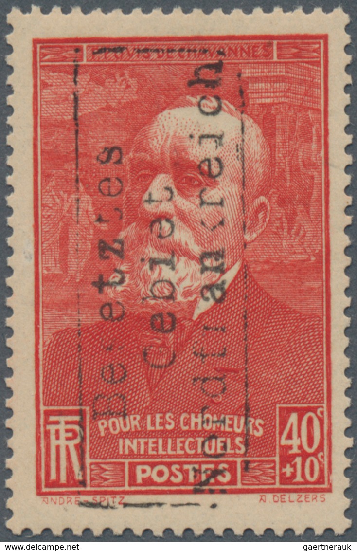 Dt. Besetzung II WK - Frankreich - Dünkirchen: 1940, 40 C. + 10 C. Bräunlichrot "Chavannes" Mit Aufd - Occupation 1938-45