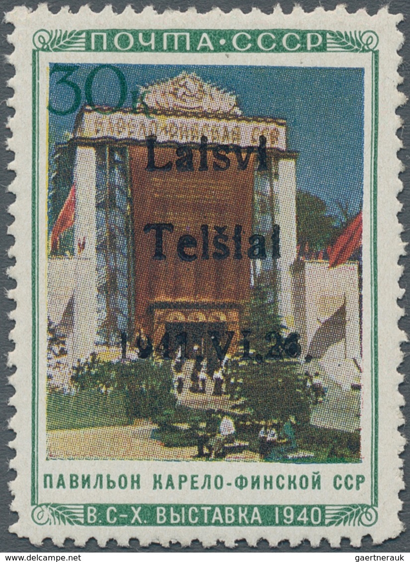 Dt. Besetzung II WK - Litauen - Telschen (Telsiai): 'Karelo-Finnische SSR' 30 K. Mit Aufdruck In Typ - Bezetting 1938-45