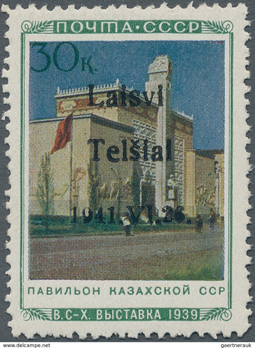 Dt. Besetzung II WK - Litauen - Telschen (Telsiai): 'Kasachische SSR' 30 K. Mit Aufdruck In Type II - Bezetting 1938-45