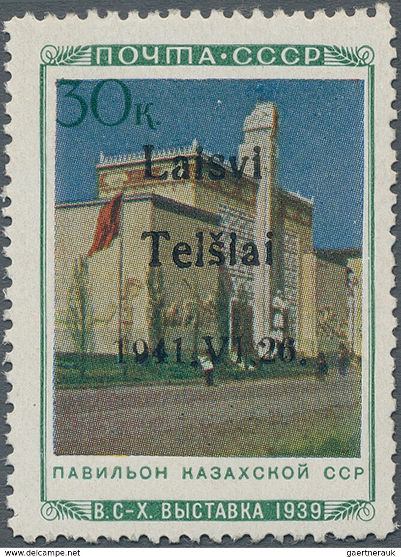 Dt. Besetzung II WK - Litauen - Telschen (Telsiai): 'Kasachische SSR' 30 K. Mit Aufdruck In Type II - Occupazione 1938 – 45