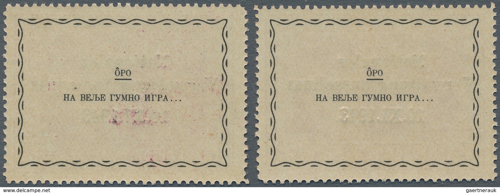 Dt. Besetzung II WK - Montenegro: 1943. Marken Aus Der Italienischen Besatzungszeit Mit Aufdruck "Na - Bezetting 1938-45