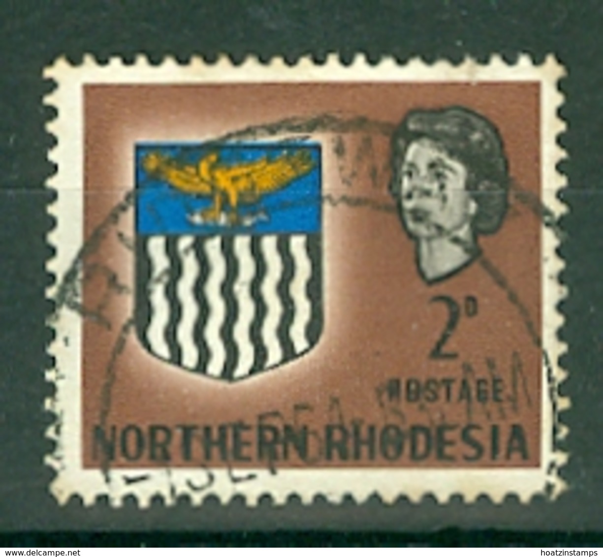 Northern Rhodesia: 1963   QE II - Arms    SG77    2d     Used - Northern Rhodesia (...-1963)