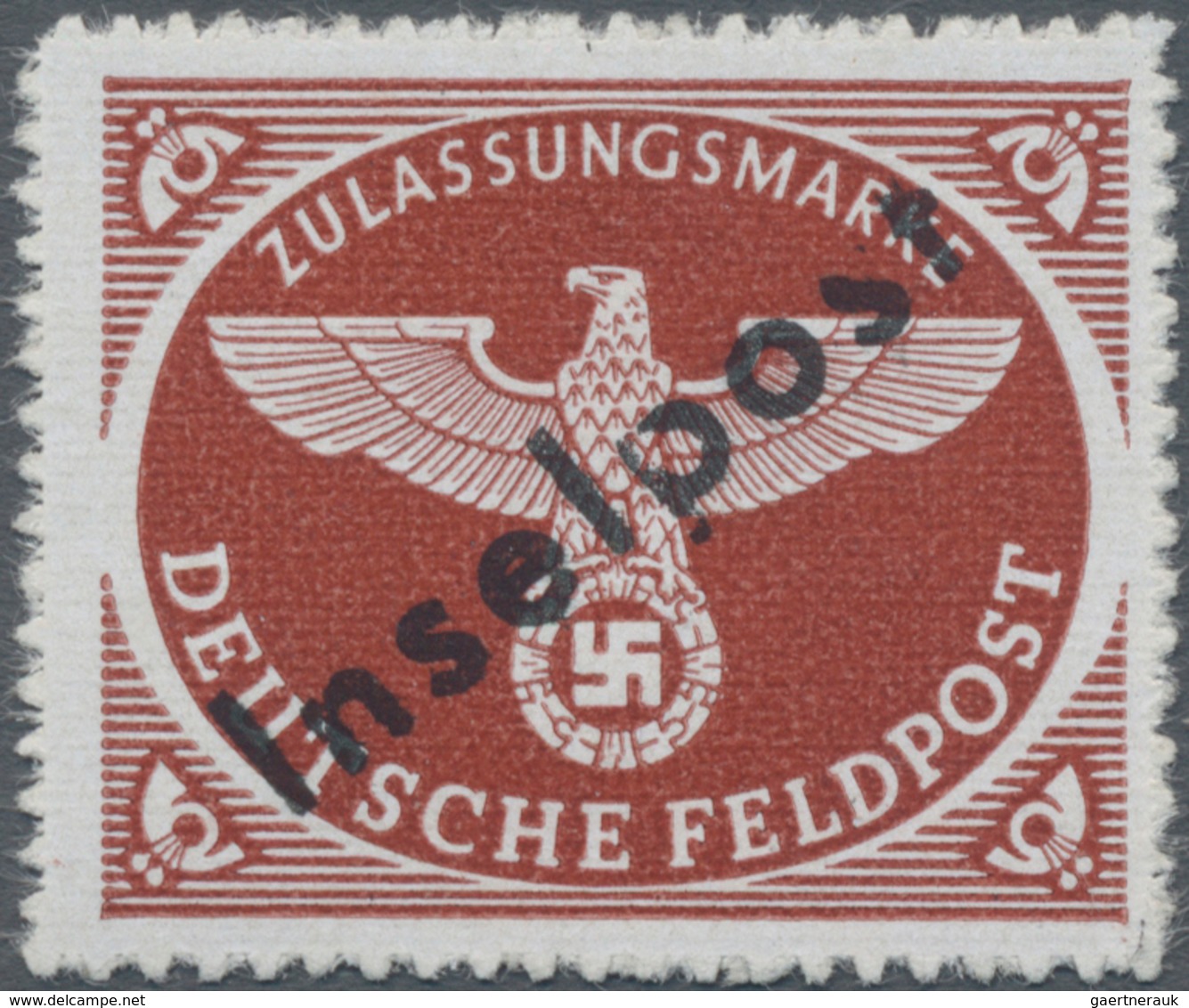 Feldpostmarken: 1944. Vukovar-Aufdruck Auf Zulassungsmarke Für Feldpostpäckchen. Postfrisches Luxuss - Sonstige & Ohne Zuordnung