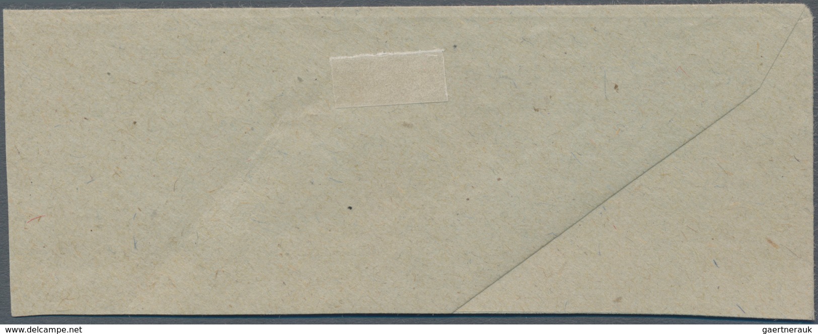 Feldpostmarken: 1944: Rhodos, Durchstochen, Abart: Magerer Kopfstehender Aufdruck, Auf Luxus-Briefst - Other & Unclassified