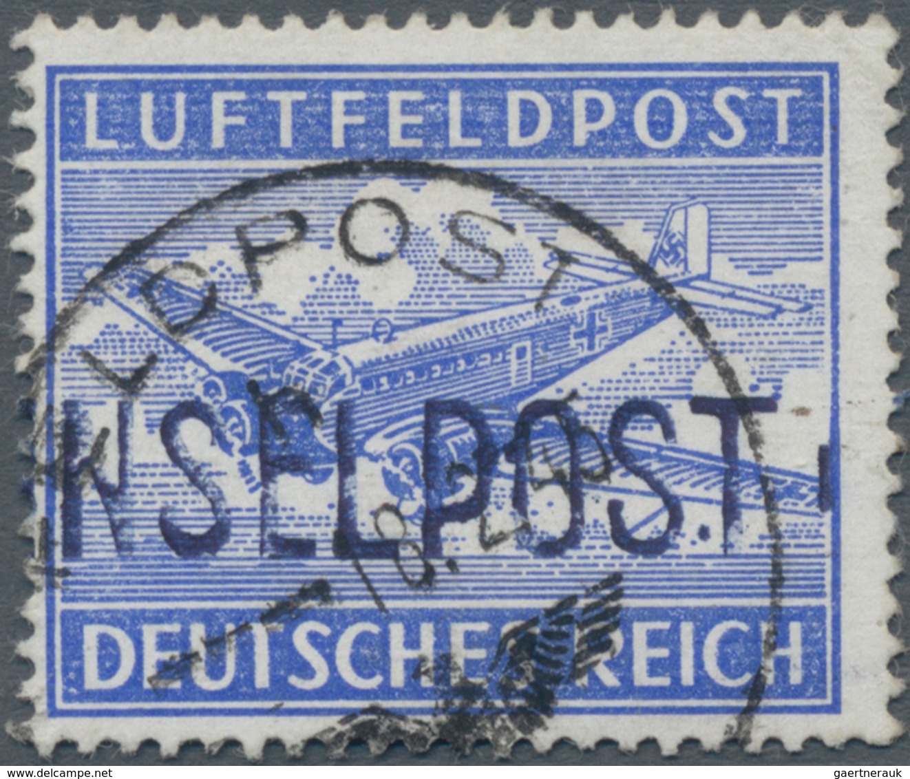 Feldpostmarken: INSEL LEROS: 1945, Luftfeldpostmarke Mit Schwarzblauviolettem Handstempelaufdruck 'I - Andere & Zonder Classificatie