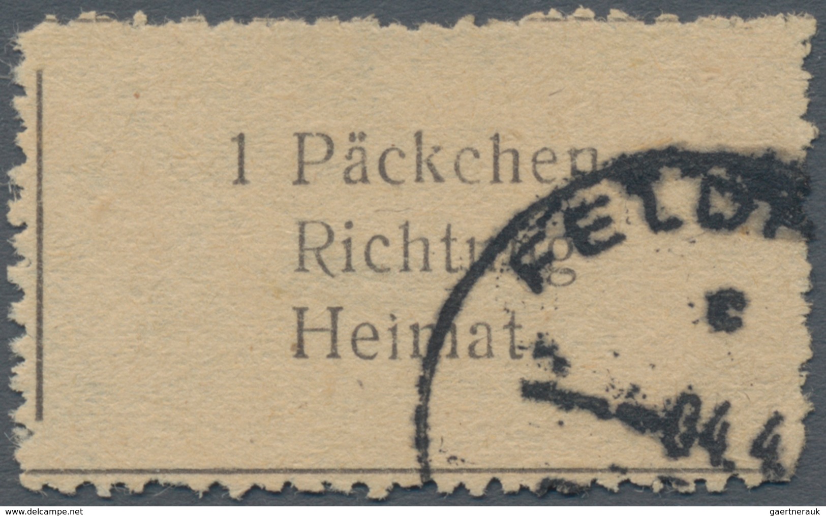 Feldpostmarken: 1943, Krim-Zulassungsmarke In Type I Mit Teilabschlag Eines Feldpost-Normstempels Mi - Other & Unclassified