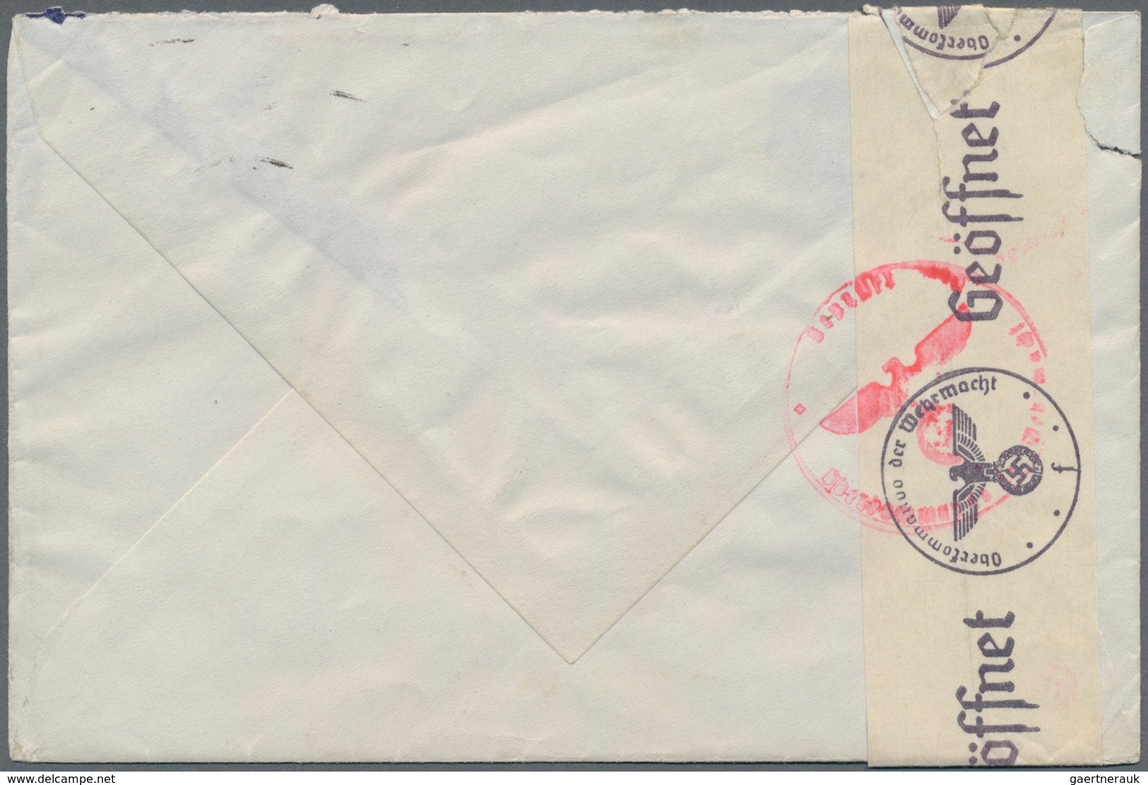 Feldpost 2. Weltkrieg: 1941 (8.3.), Unfrankierter FP-Brief Aus Frankreich Mit Normstempel "e" Brfstp - Other & Unclassified