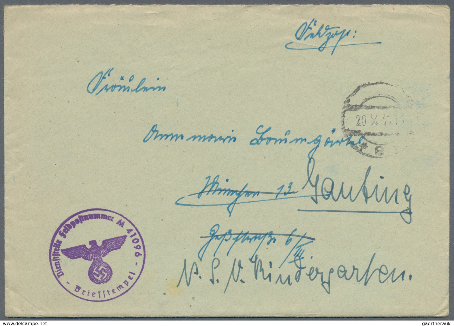 Feldpost 2. Weltkrieg: 1941. Original Feldpost / Sailor's Mail From WWII Unterseeboot (U-Boot) / U-B - Autres & Non Classés