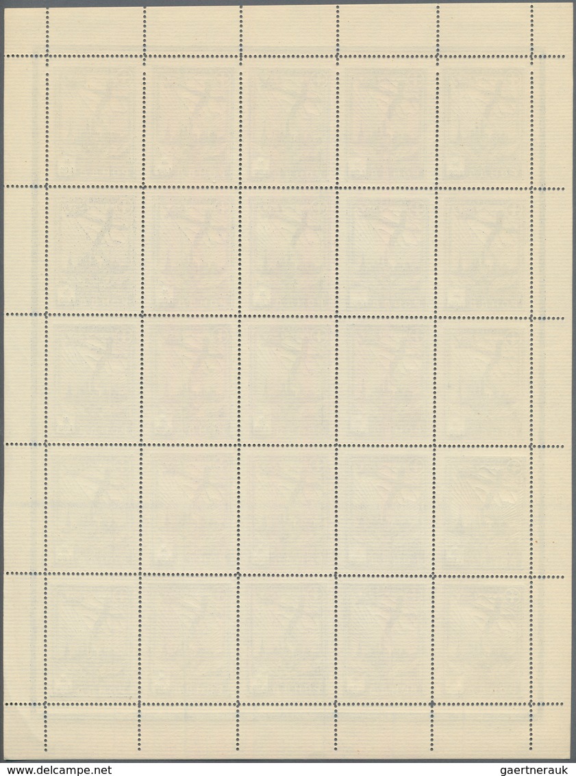 Kriegsgefangenen-Lagerpost: 1946 (ca.) 6 Bögen der gezähnten Ausgabe in Markwährung (0,05 - 1$) mit