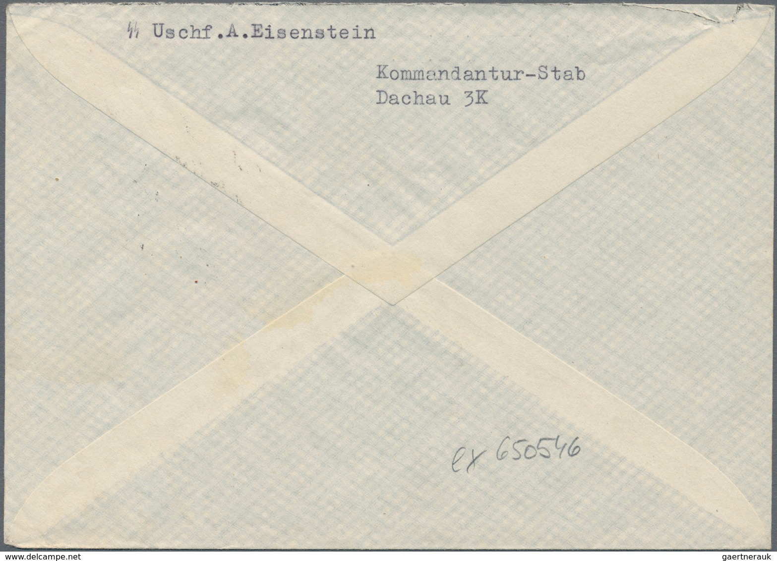 KZ-Post: 1941-42, Drei Belege Eines SS-Unterscharführers Der Wachmannschaft Des KZ Dachau Nach Wien, - Lettres & Documents