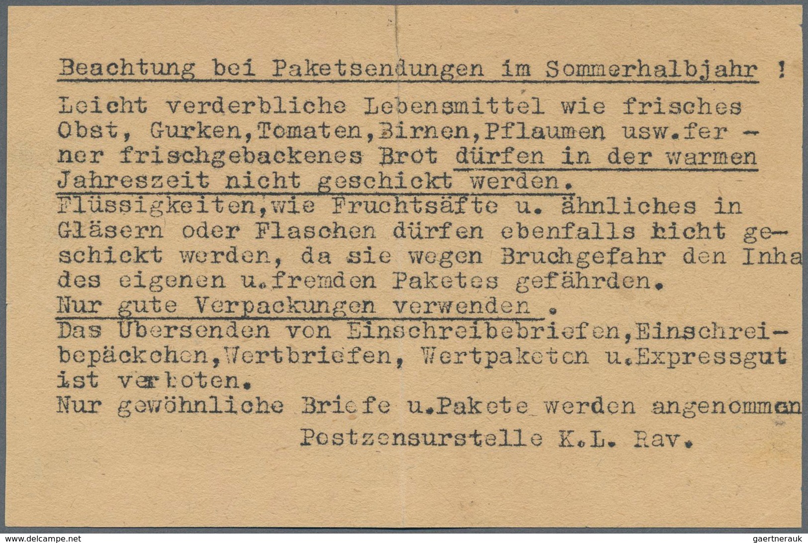 KZ-Post: 1943 27.9.), Vordruckbrief (blaues Papier Mit Schwarzem Eindruck - Lajournade EI 10a) Eines - Brieven En Documenten