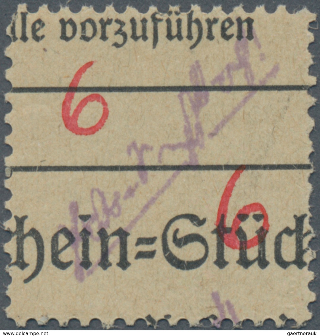 Deutsche Lokalausgaben Ab 1945: GROSSRÄSCHEN, Vorläufer 6 Pfg. Auf Zollformular Statt Auf Dem Uhrzei - Sonstige & Ohne Zuordnung