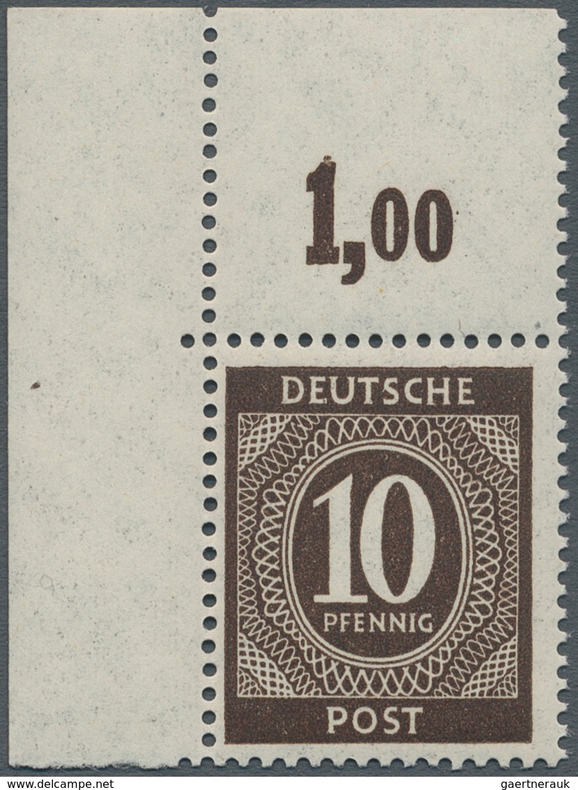 Alliierte Besetzung - Gemeinschaftsausgaben: 1946, 10 Pfg Schwarzorangebraun Plattendruck Ziffernaus - Autres & Non Classés