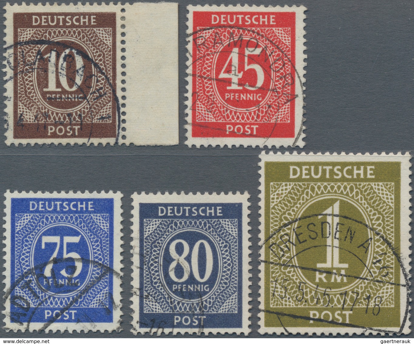 Alliierte Besetzung - Gemeinschaftsausgaben: 1946, Ziffer 10 Pf. Bis 1 RM, Bis Auf Die 2, 50 Und 60 - Andere & Zonder Classificatie