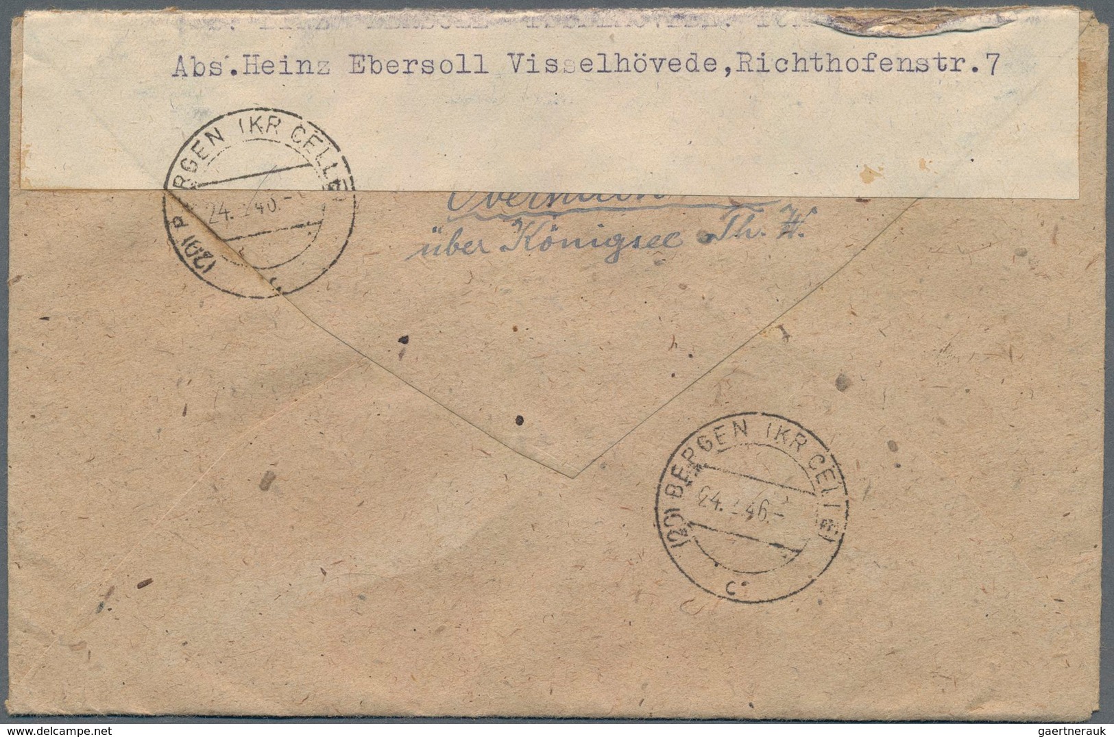 Alliierte Besetzung - Gemeinschaftsausgaben: 1946, Ziffer 42 Pf Als EF Auf R-Brief Ab "VISSELHÖVEDE - Other & Unclassified