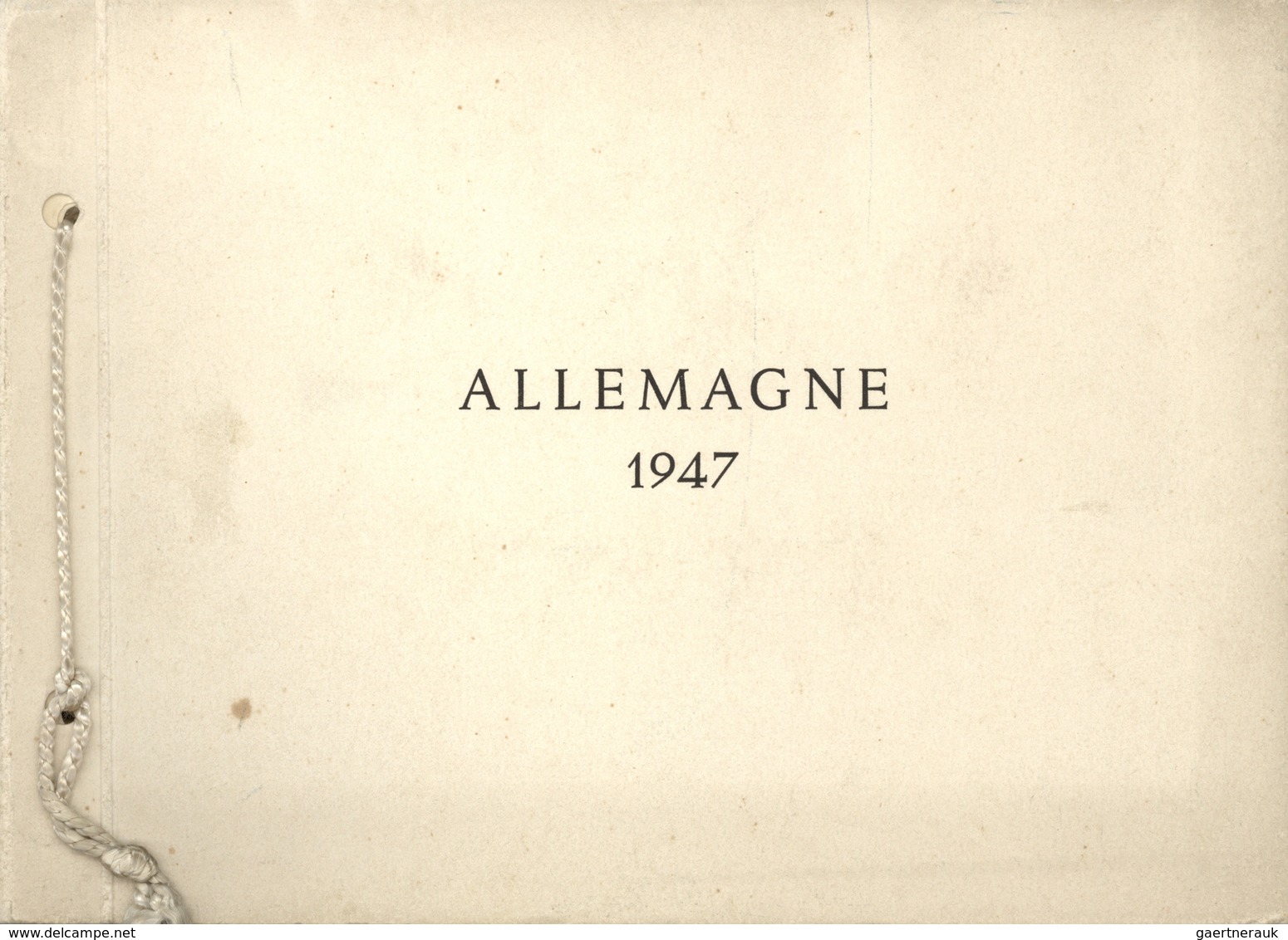 Alliierte Besetzung - Gemeinschaftsausgaben: 1947, Alliierter Kontrollrat, UPU-Jahrbuch "ALLEMAGNE 1 - Andere & Zonder Classificatie