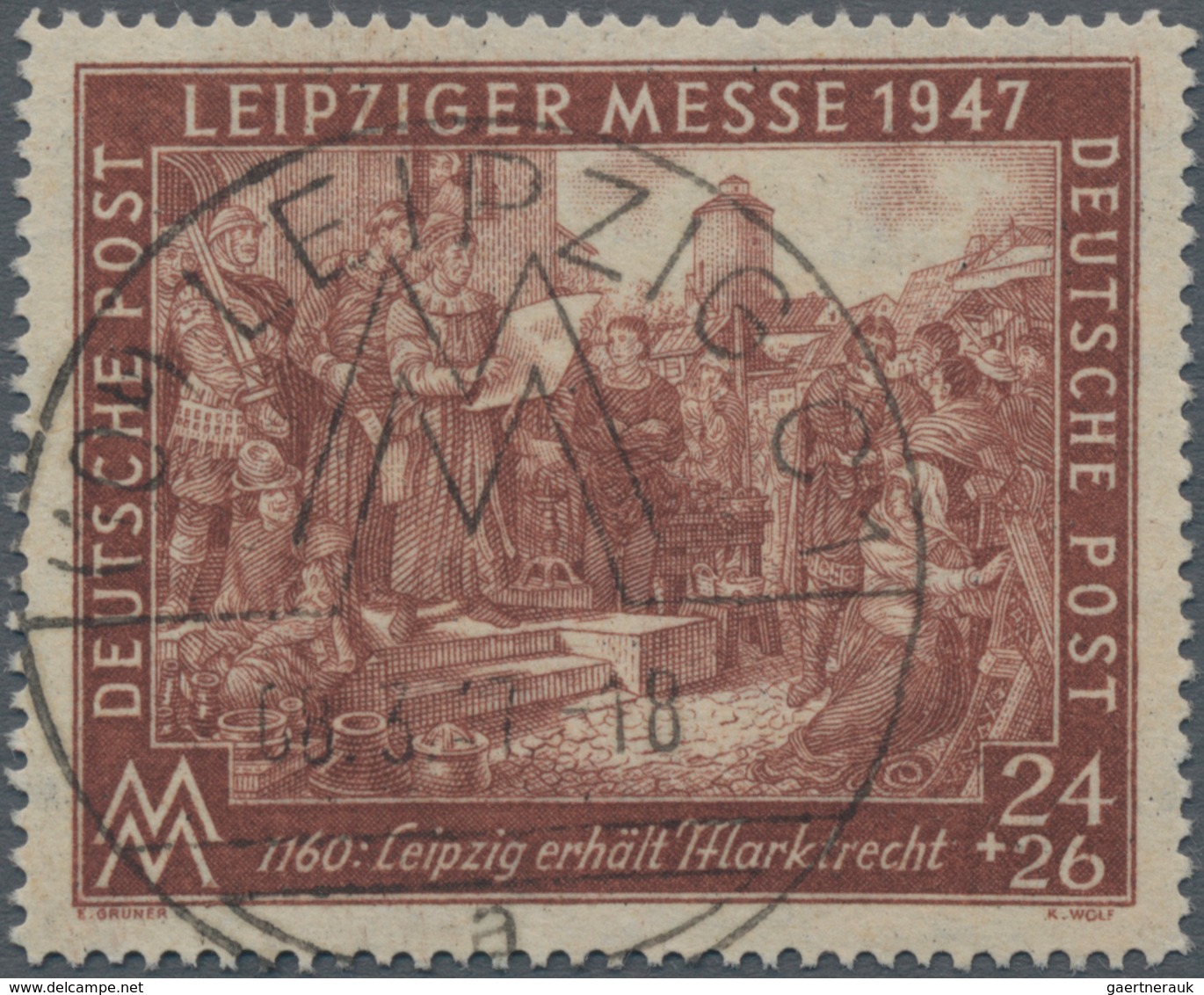 Alliierte Besetzung - Gemeinschaftsausgaben: 1947, 24 Pfg. Leipziger Frühjahrsmesse, Kupfertiefdruck - Sonstige & Ohne Zuordnung