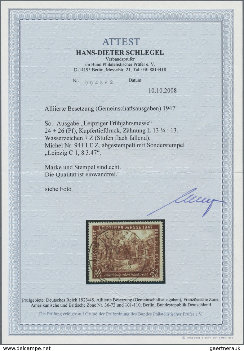 Alliierte Besetzung - Gemeinschaftsausgaben: 1947, 24 Pfg. Leipziger Frühjahrsmesse, Kupfertiefdruck - Autres & Non Classés