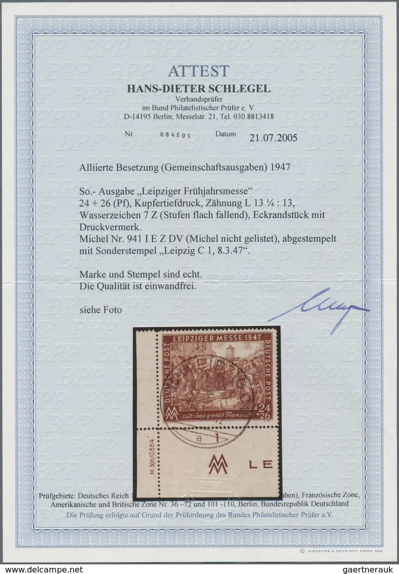 Alliierte Besetzung - Gemeinschaftsausgaben: 1947, 24 Pfg. Leipziger Frühjahrsmesse, Kupfertiefdruck - Autres & Non Classés