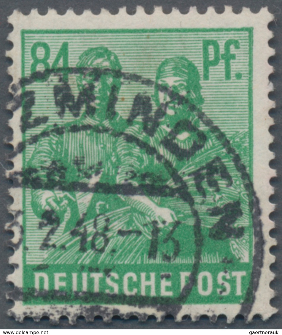 Alliierte Besetzung - Gemeinschaftsausgaben: 1946, 84 Pf Arbeiter Sauber Gestempelt, Farbbestimmt Be - Sonstige & Ohne Zuordnung