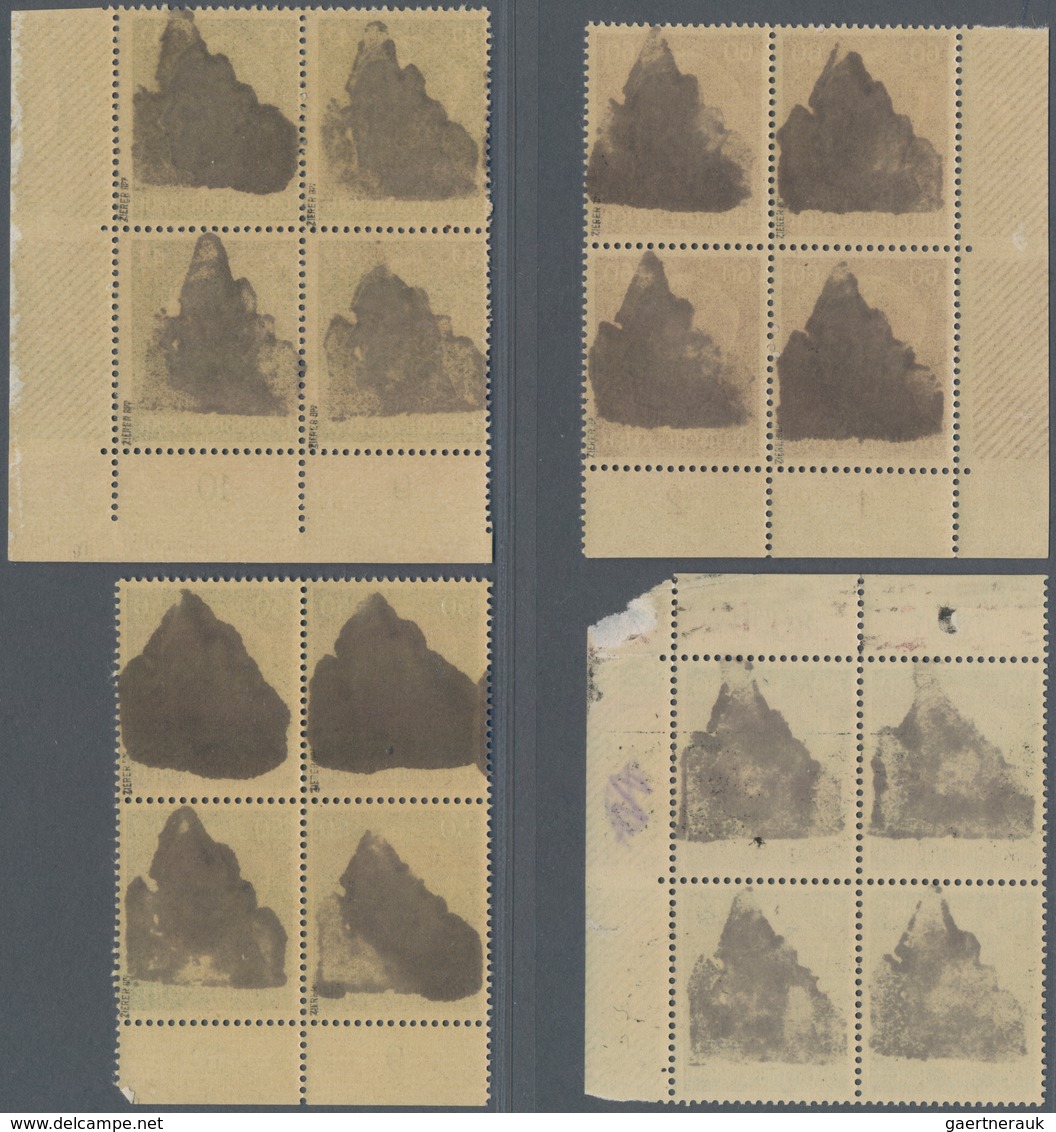 Sowjetische Zone - Sächsische Schwärzungen: Schwarzenberg 1945, 1 Pfg.-80 Pfg. Hitler Mit Aufdruck T - Autres & Non Classés