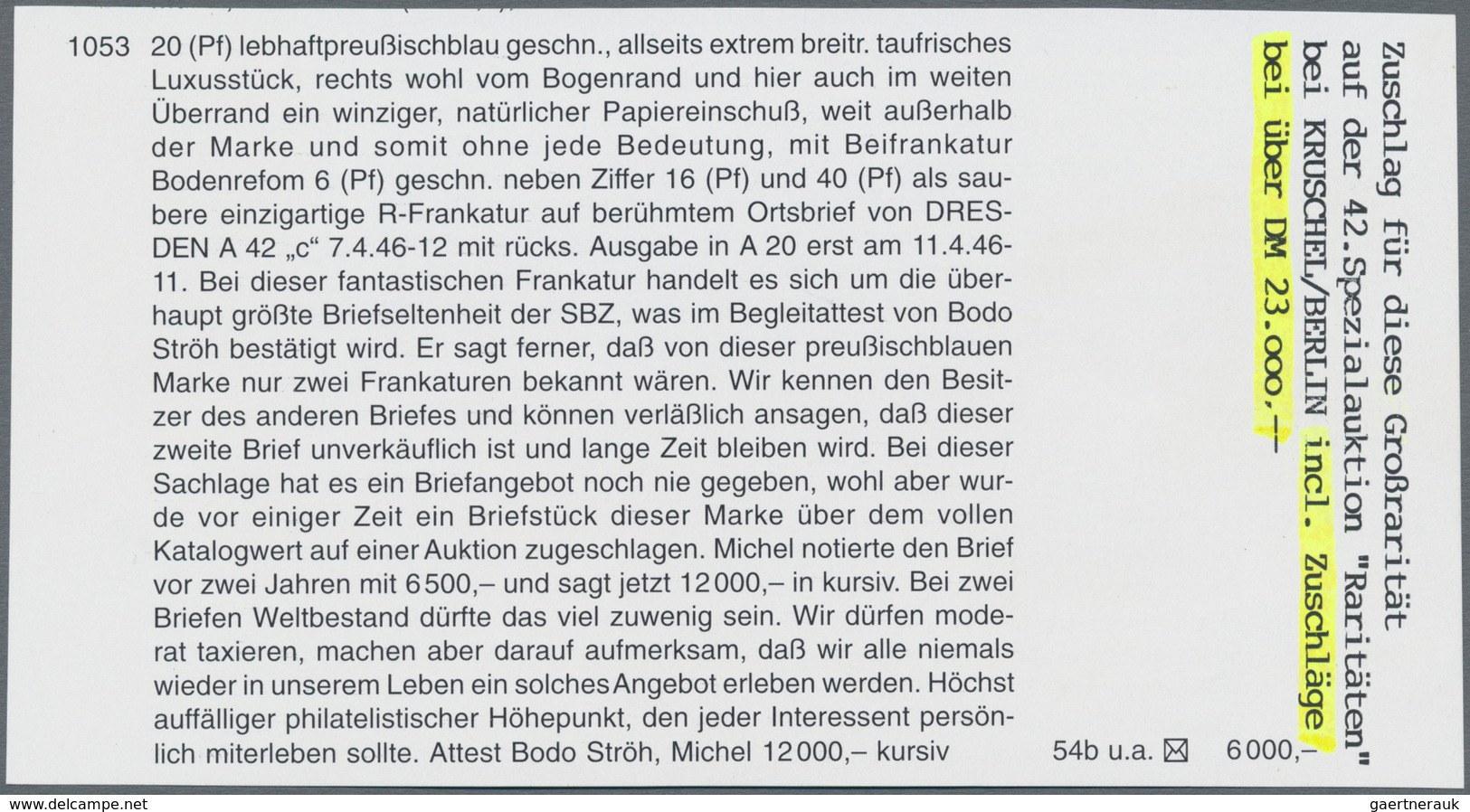 Sowjetische Zone - Ost-Sachsen: 1946. Außergewöhnlich Schöner R-Brief Von Dresden A 42 Nach Dresden - Autres & Non Classés