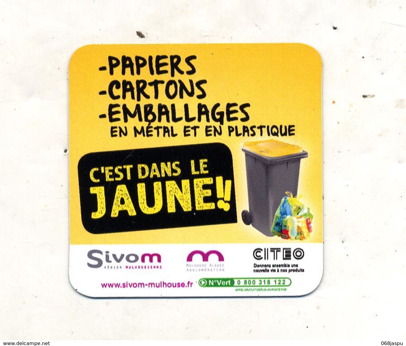 Magnet Tri Papier Sivom Mulhouse - Autres & Non Classés