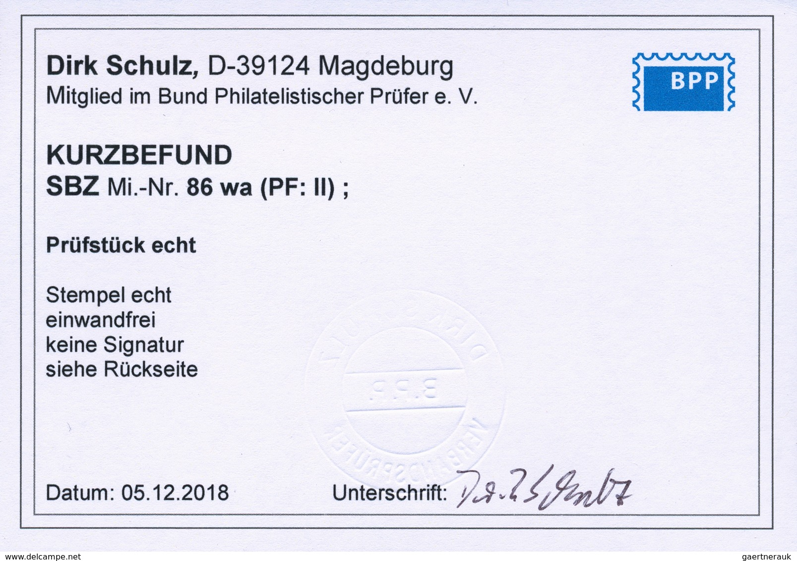 Sowjetische Zone - Provinz Sachsen: 1945, 12 Pf. Bodenreform Lebhaftlilarot Mit Plattenfehler II (He - Sonstige & Ohne Zuordnung