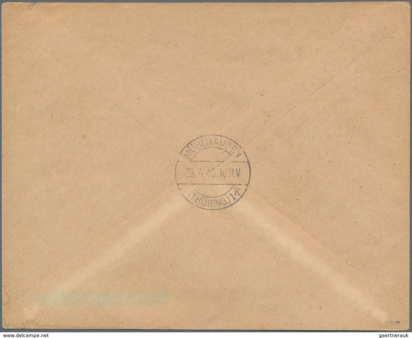 Sowjetische Zone - Thüringen: 1946. THEATER-Blockpaar Auf 2 FDC-R-Ortsbriefen Je Mit Ersttags-Tagess - Other & Unclassified