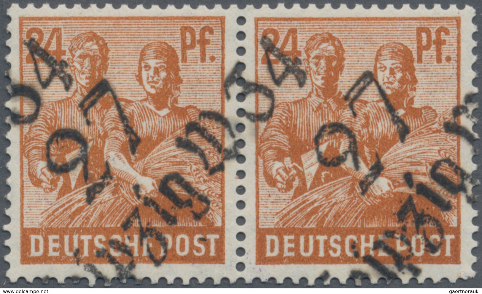 Sowjetische Zone - Bezirkshandstempel - V - Bez. 27 (Leipzig): LEIPZIG: Arbeiter 24 Pf Postfrisch Mi - Other & Unclassified