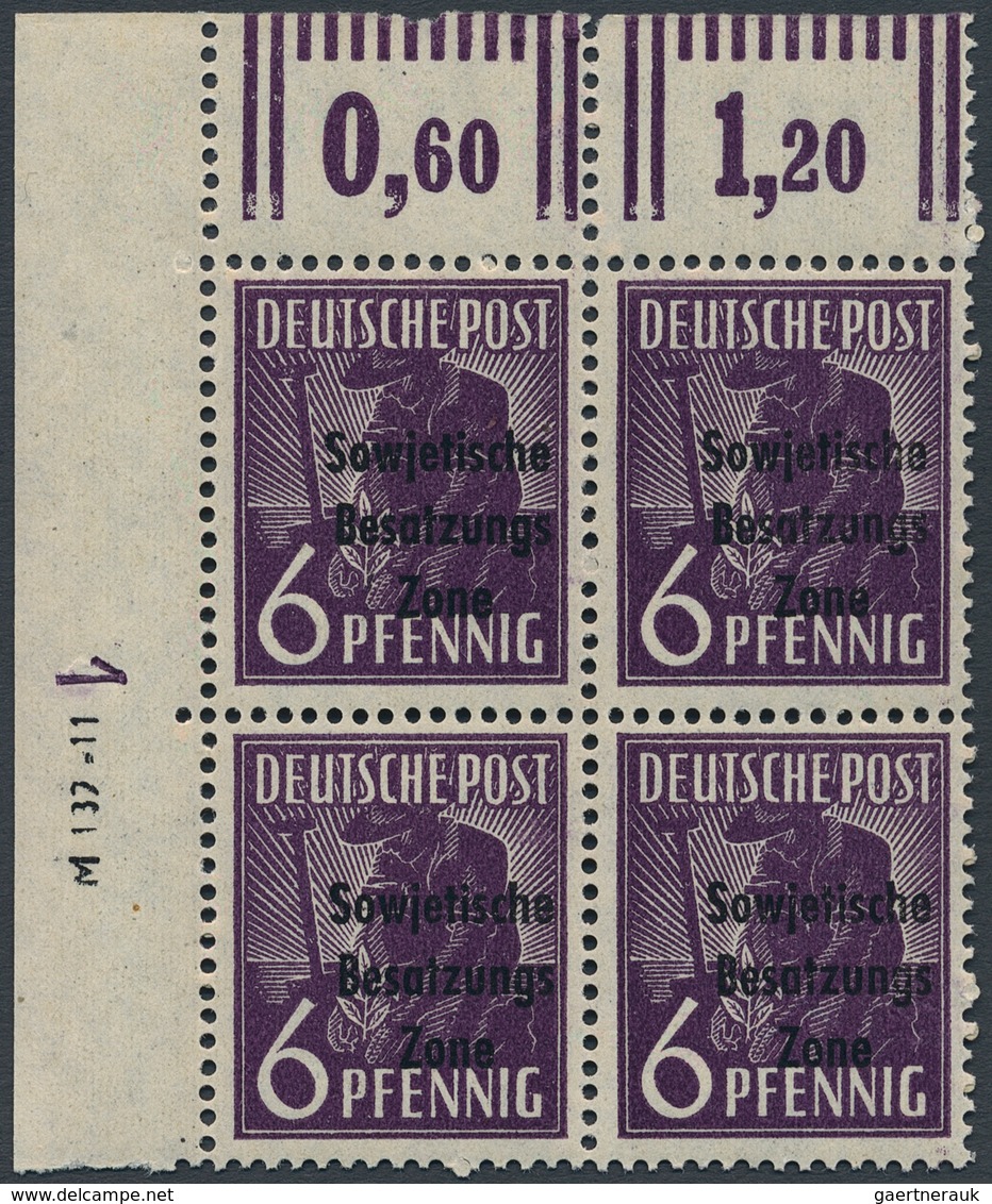 Sowjetische Zone - Allgemeine Ausgaben: 1948, 6 Pfg. Freimarke In Der Seltensten Farbe "d" Als Postf - Autres & Non Classés