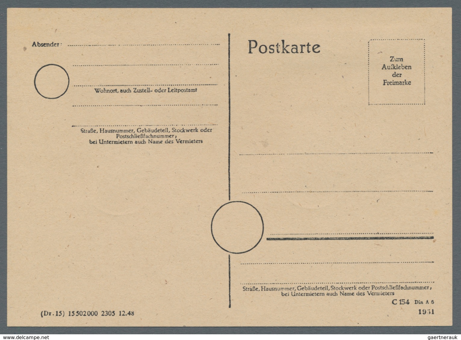 DDR: 1949, "Postgewerkschaft" Komplett Auf Blankokarte Mit Ersttagsstempel ANKLAM F, 27.10.49 In Tad - Lettres & Documents