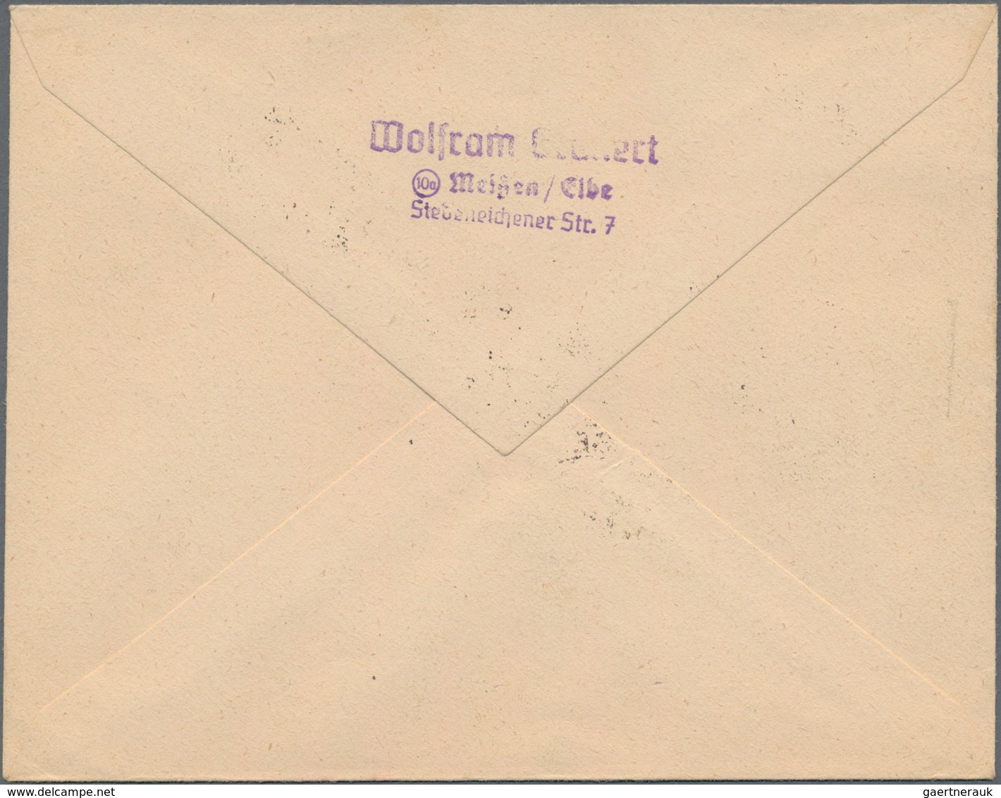 DDR: 1950. BACH Kpl. Auf FDC-R-Brief Mit Ersttags-Tagesstempel "Meissen 14.6.50" Nach Dänemark. (Mic - Lettres & Documents