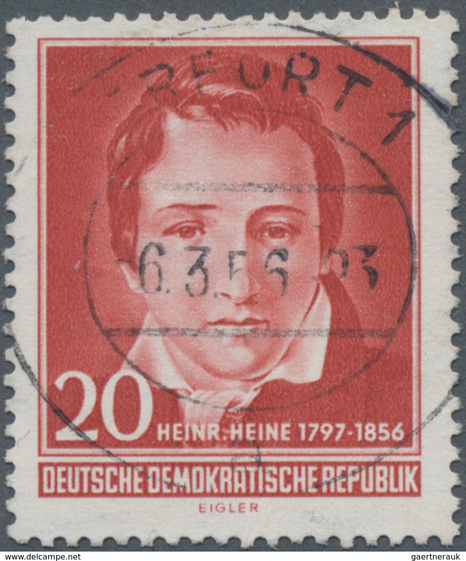 DDR: 1956, Heine 20 Pfg. Mit Wasserzeichen In Type "I" Mit Bedarfsstempel. Qualitätsstück Der Selten - Lettres & Documents
