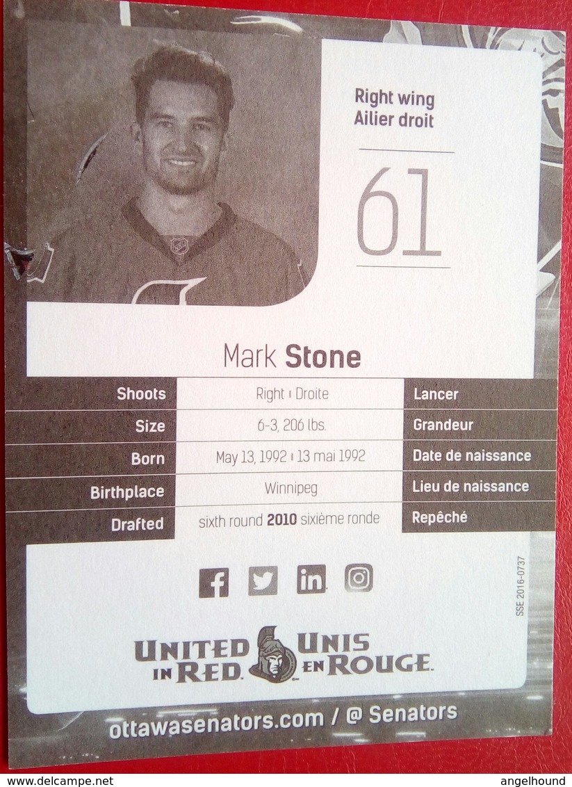 Ottawa Senators Mark Stone - 2000-Now