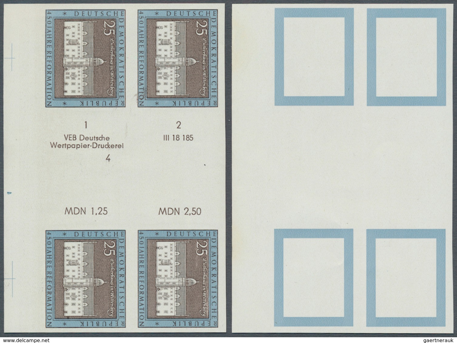 DDR: 1967, 450 Jahre Thesenanschlag An Der Schloßkirche Wittenberg Durch Martin Luther 25 Pf. 'Luthe - Lettres & Documents