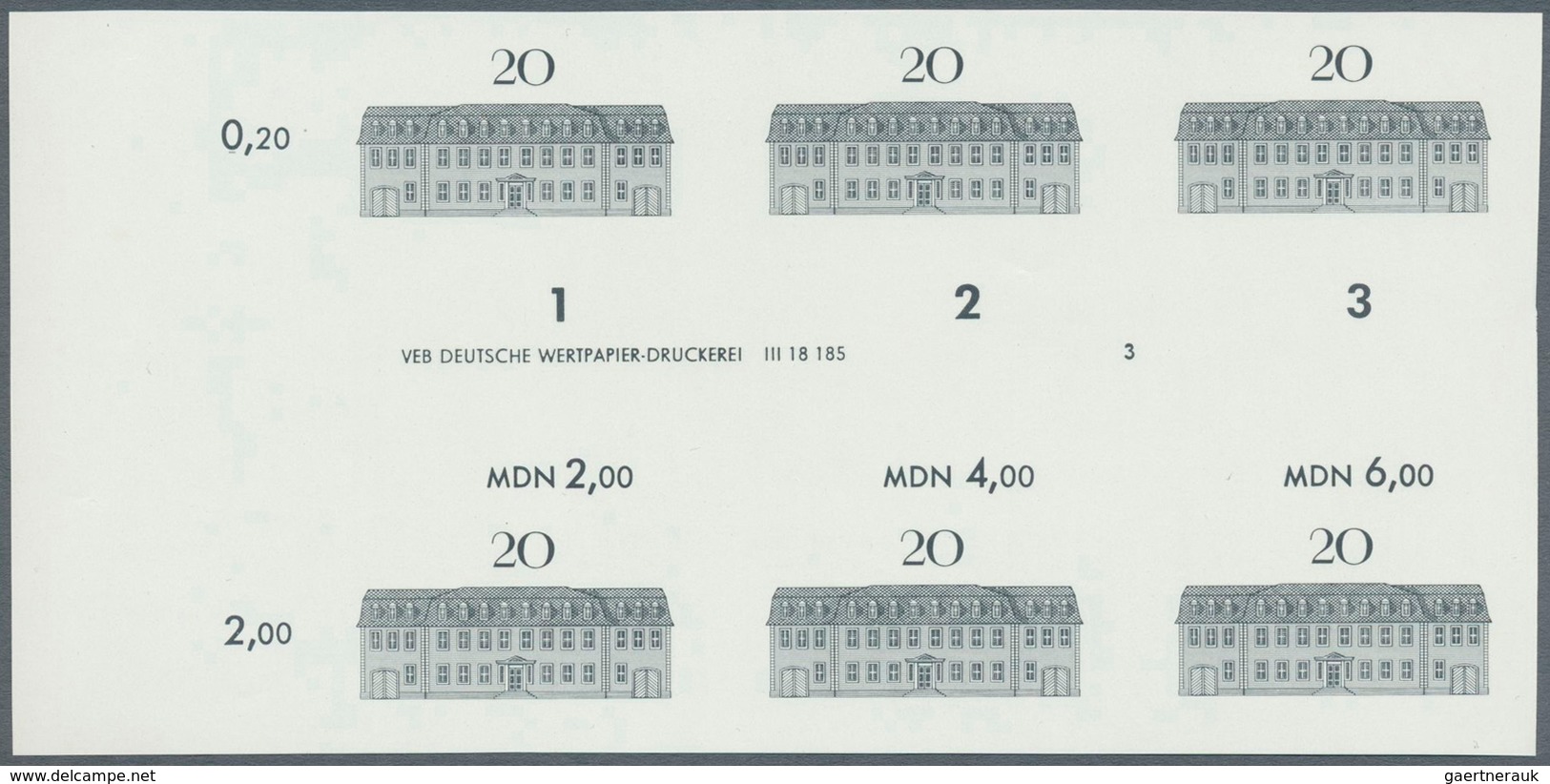 DDR: 1967, Stätten Des Klassischen Deutschen Humanismus 20 Pf. 'Goethehaus In Weimar' In 3 Verschied - Briefe U. Dokumente