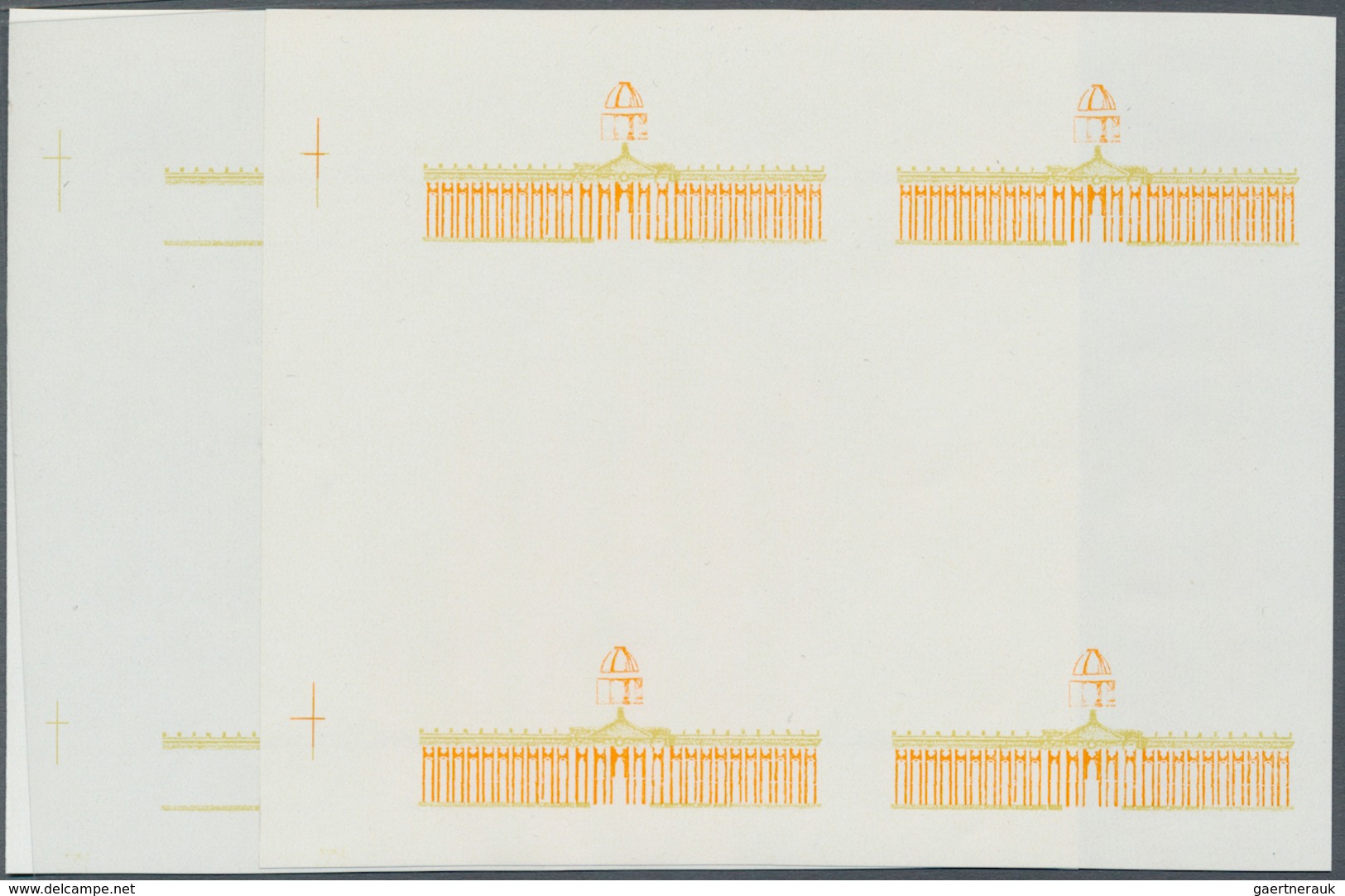 DDR: 1968, Bedeutende Bauwerke 30 Pf. 'Neues Palais Sanssouci In Potsdam' In 4 Verschiedenen Ungezäh - Lettres & Documents