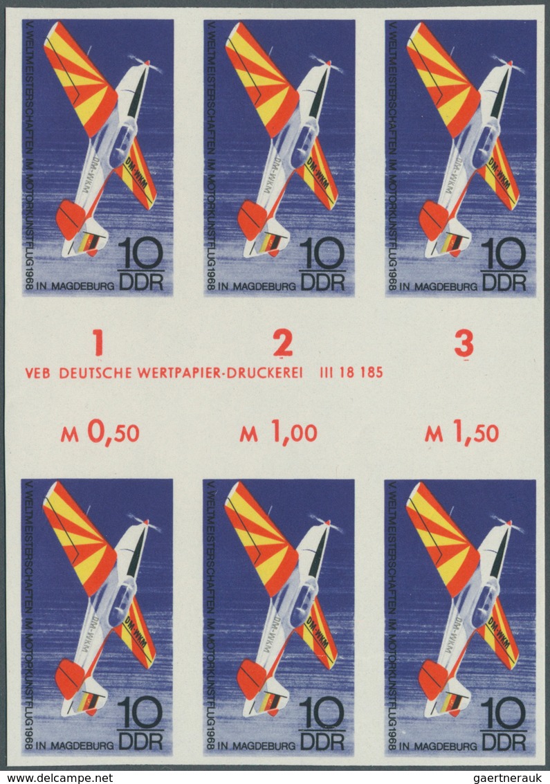 DDR: 1968, Weltmeisterschaften Im Motorkunstflug In Magdeburg 10 Pf. 'Sportflugzeug Type Trener' In - Lettres & Documents