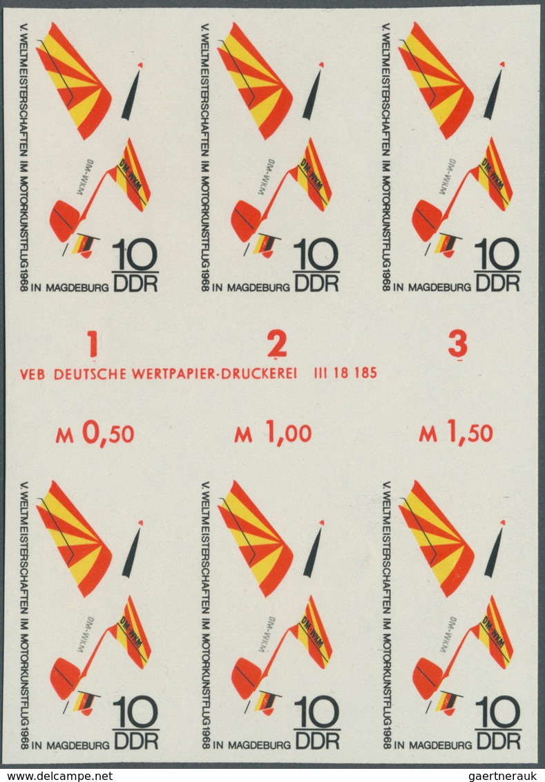 DDR: 1968, Weltmeisterschaften Im Motorkunstflug In Magdeburg 10 Pf. 'Sportflugzeug Type Trener' In - Lettres & Documents