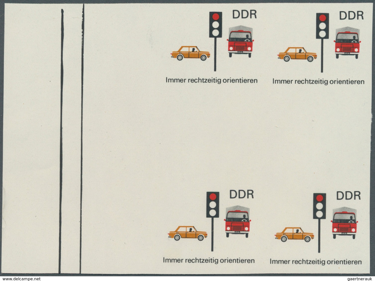 DDR: 1969, Sicherheit im Straßenverkehr 10 Pf. 'Immer rechtzeitig orientieren (Ampel)' in 6 verschie