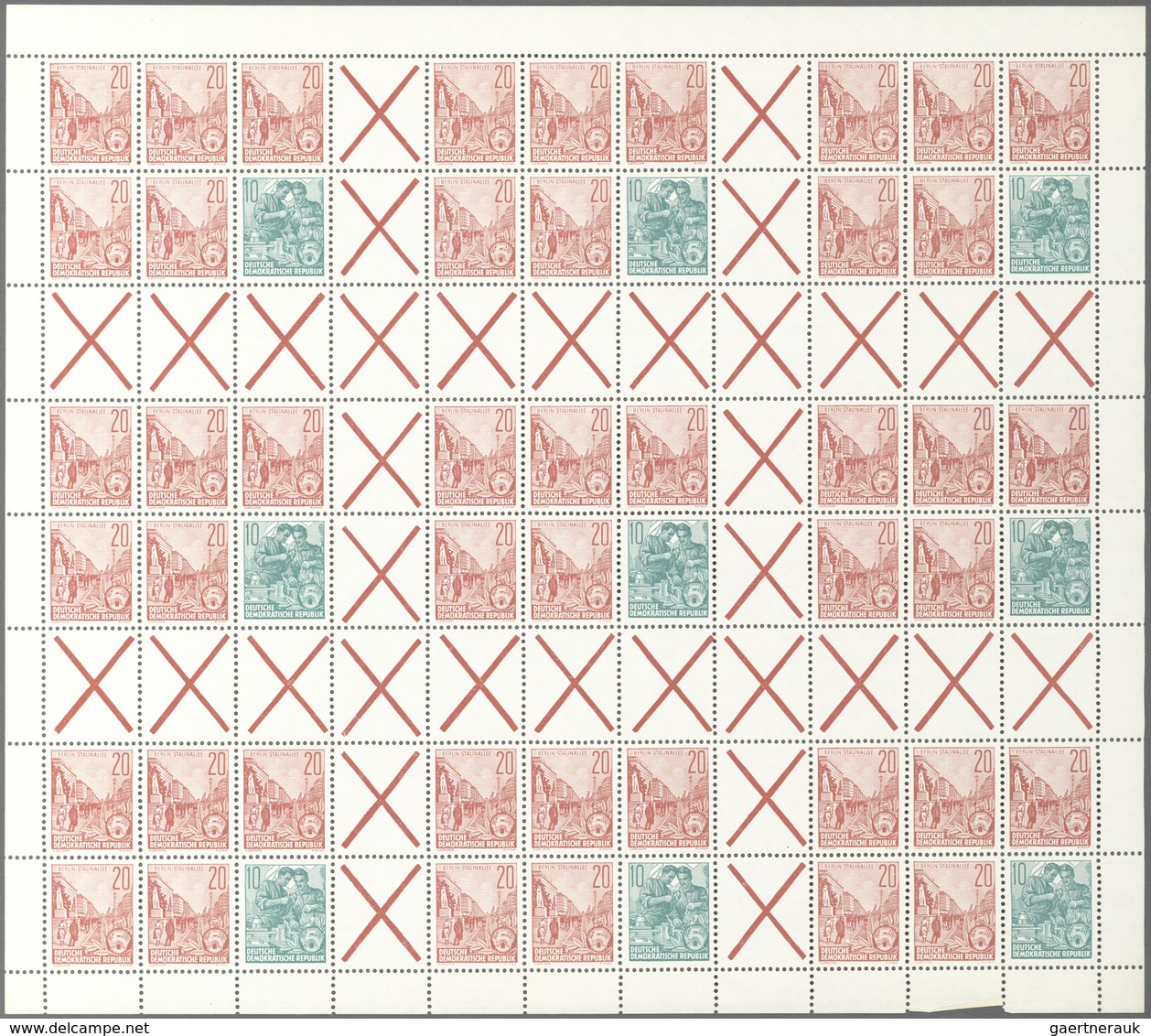 DDR - Markenheftchenbogen: 1960, Fünfjahresplan Markenheftchenbögen, Mi. 680,- - Markenheftchen