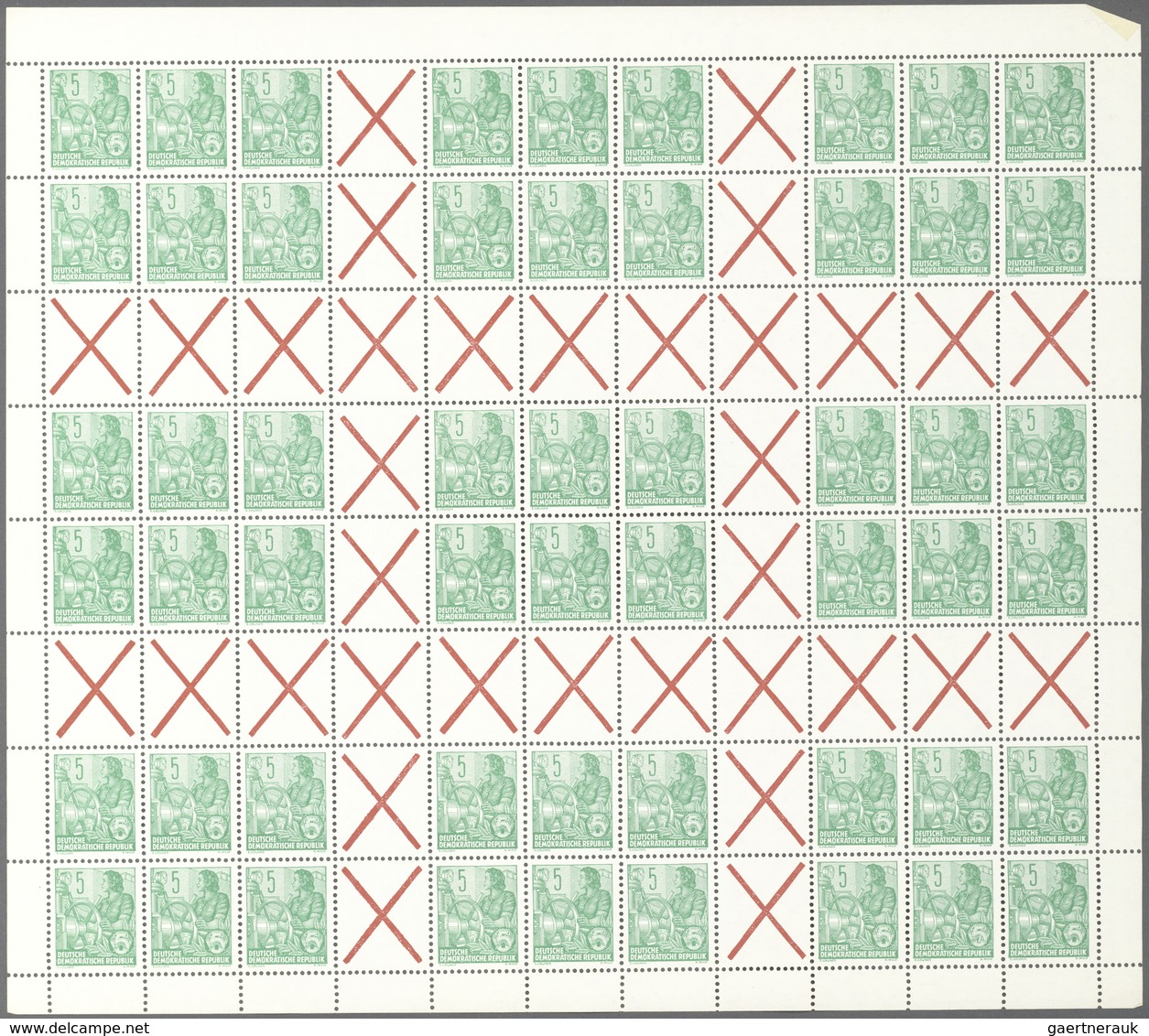 DDR - Markenheftchenbogen: 1960, Fünfjahresplan Markenheftchenbögen, Mi. 680,- - Markenheftchen