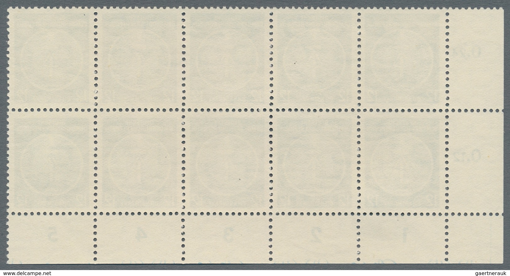 DDR - Dienstmarken A (Verwaltungspost B): 1954, 12 Pfennig Dienstmarke Staatswappen Zirkelbogen Als - Sonstige & Ohne Zuordnung