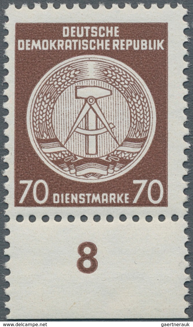 DDR - Dienstmarken A (Verwaltungspost B): 1954, Dienstmarke 70 Pf Lebhaftsiena, Auf Gestrichenem Pap - Andere & Zonder Classificatie